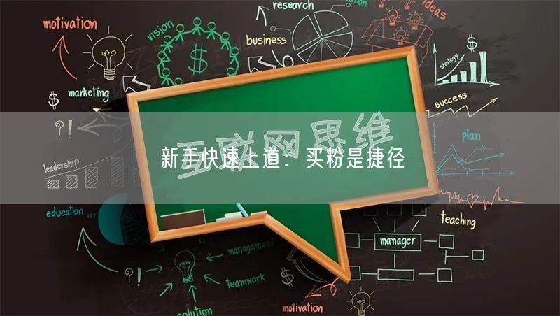 新手快速上道：买粉是捷径