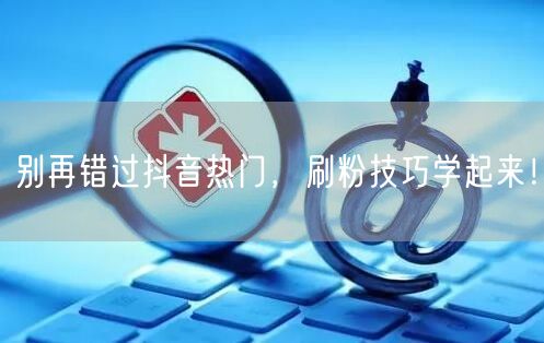 别再错过抖音热门，刷粉技巧学起来！