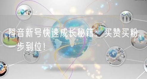 抖音新号快速成长秘籍：买赞买粉，一步到位！