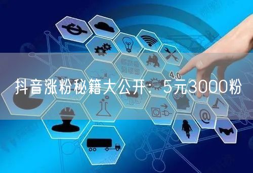 抖音涨粉秘籍大公开：5元3000粉