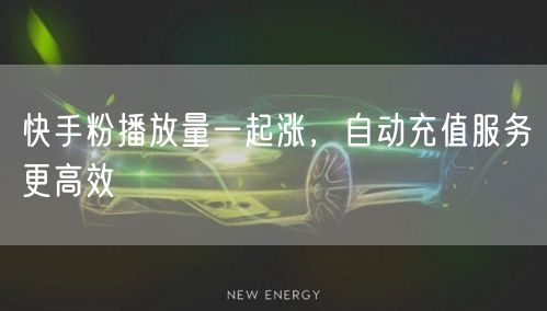 快手粉播放量一起涨，自动充值服务更高效