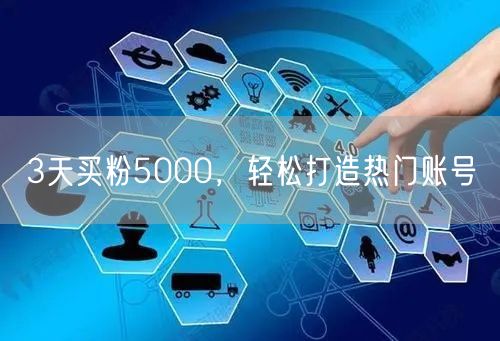 3天买粉5000，轻松打造热门账号