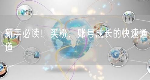 新手必读！买粉，账号成长的快速通道