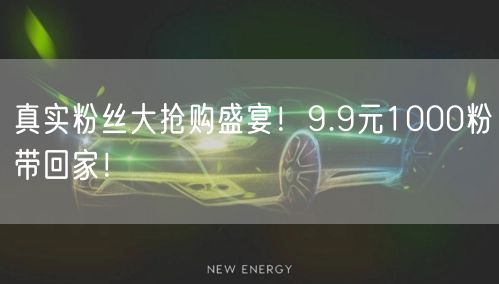 真实粉丝大抢购盛宴！9.9元1000粉带回家！