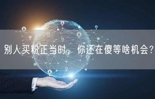别人买粉正当时，你还在傻等啥机会？