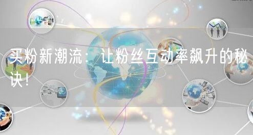 买粉新潮流：让粉丝互动率飙升的秘诀！