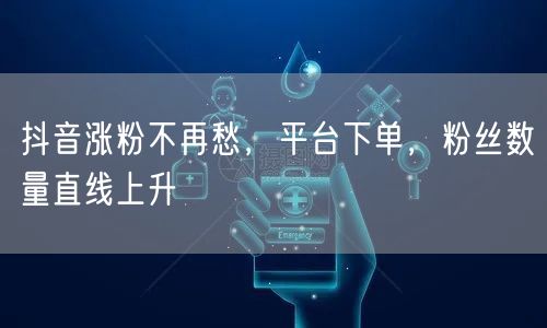 抖音涨粉不再愁，平台下单，粉丝数量直线上升