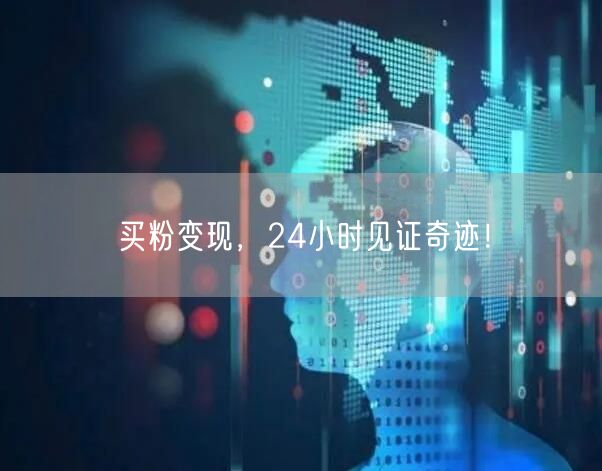 买粉变现，24小时见证奇迹！