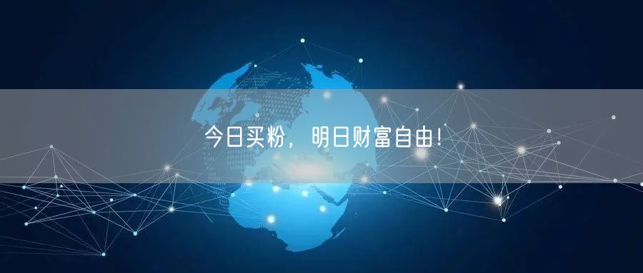 今日买粉，明日财富自由！