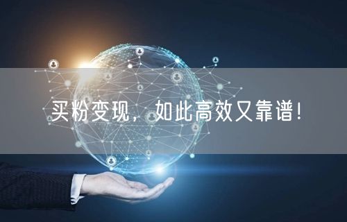买粉变现，如此高效又靠谱！