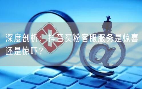 深度剖析：抖音买粉客服服务是惊喜还是惊吓？