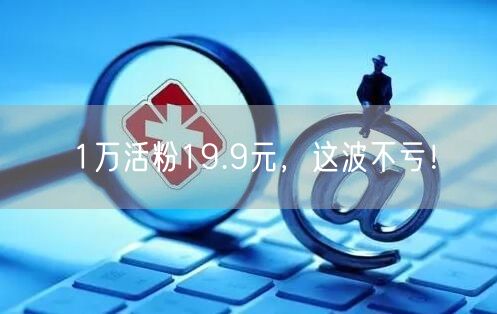 1万活粉19.9元，这波不亏！