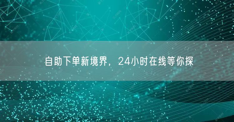 自助下单新境界，24小时在线等你探