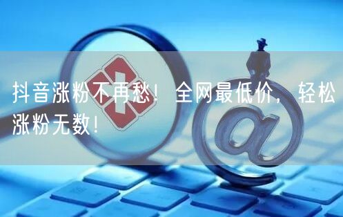 抖音涨粉不再愁！全网最低价，轻松涨粉无数！