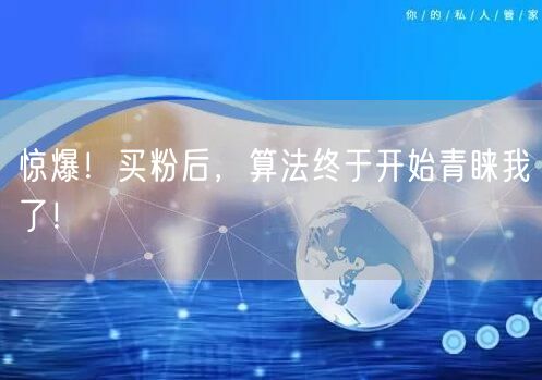 惊爆！买粉后，算法终于开始青睐我了！