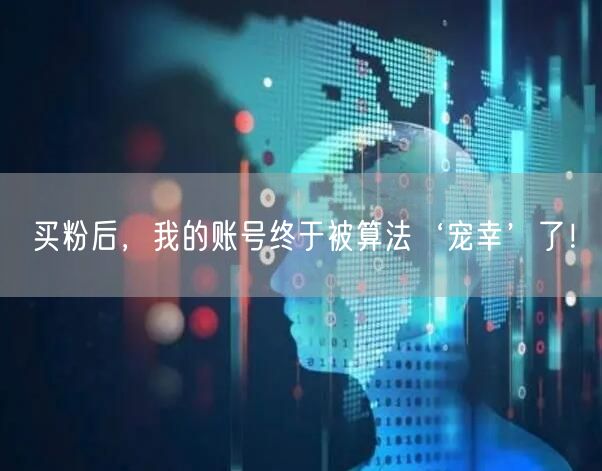买粉后，我的账号终于被算法‘宠幸’了！