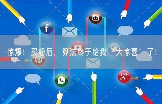 惊爆！买粉后，算法终于给我‘大惊喜’了！
