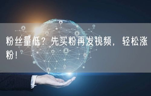 粉丝量低？先买粉再发视频，轻松涨粉！