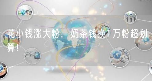 花小钱涨大粉，奶茶钱换1万粉超划算！