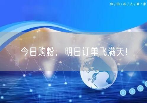 今日购粉，明日订单飞满天！