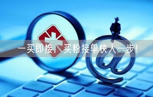 一买即接，买粉接单快人一步！