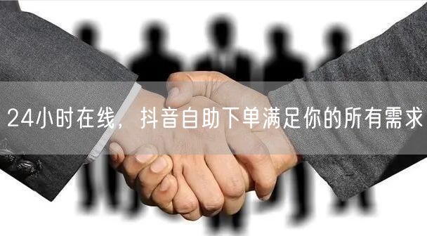 24小时在线，抖音自助下单满足你的所有需求