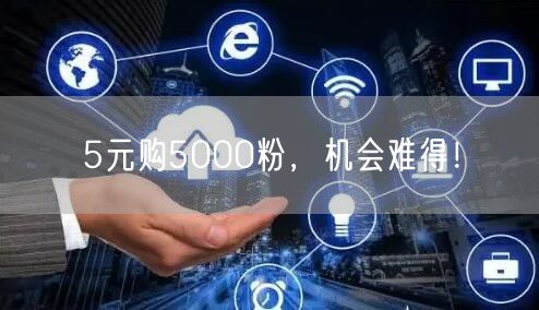 5元购5000粉，机会难得！
