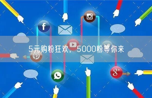 5元购粉狂欢，5000粉等你来