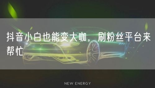 抖音小白也能变大咖，刷粉丝平台来帮忙