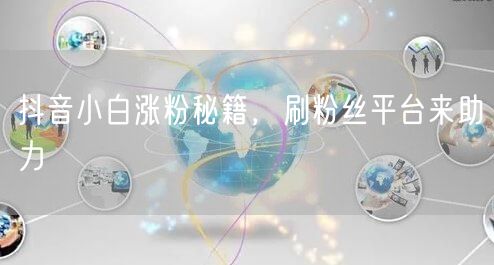 抖音小白涨粉秘籍，刷粉丝平台来助力