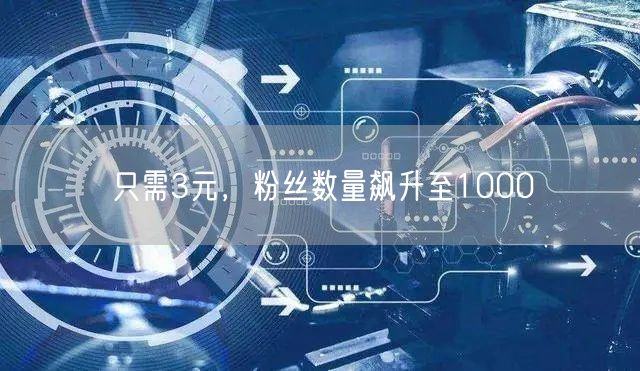 只需3元，粉丝数量飙升至1000