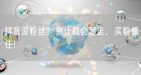 抖音没粉丝？别让机会溜走，买粉抓住！