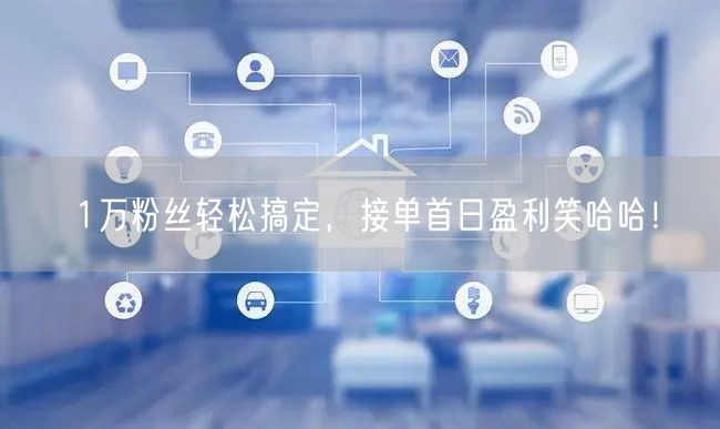 1万粉丝轻松搞定，接单首日盈利笑哈哈！