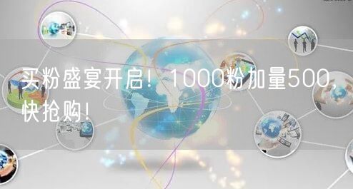 买粉盛宴开启！1000粉加量500，快抢购！