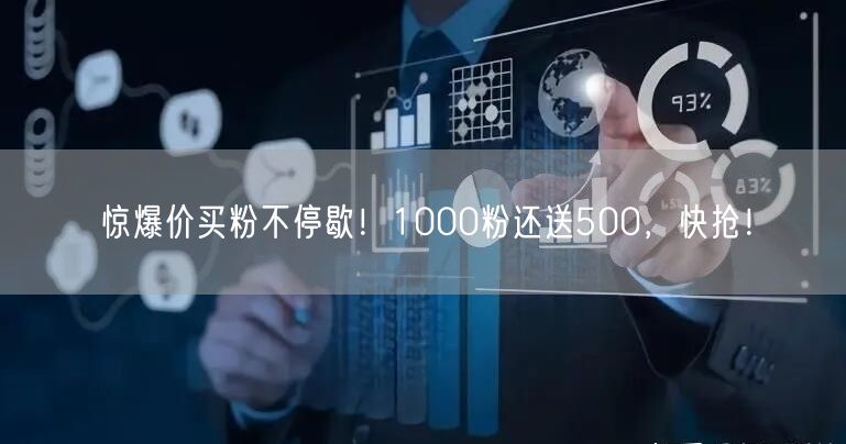 惊爆价买粉不停歇！1000粉还送500，快抢！