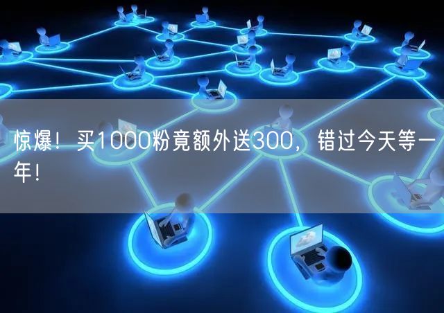 惊爆！买1000粉竟额外送300，错过今天等一年！