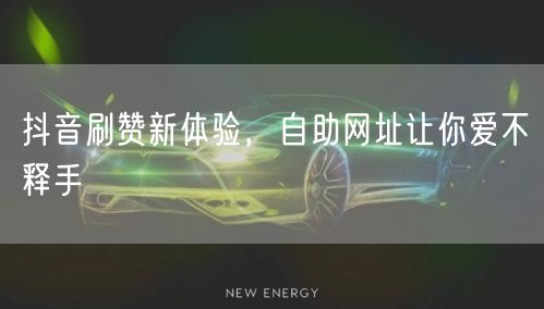 抖音刷赞新体验，自助网址让你爱不释手