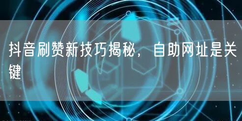 抖音刷赞新技巧揭秘，自助网址是关键