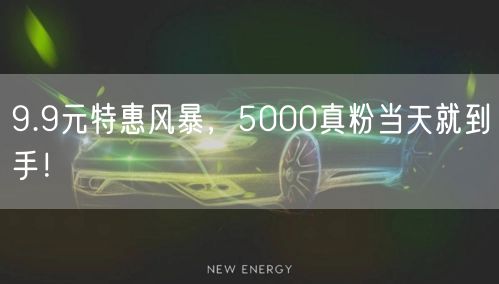 9.9元特惠风暴，5000真粉当天就到手！