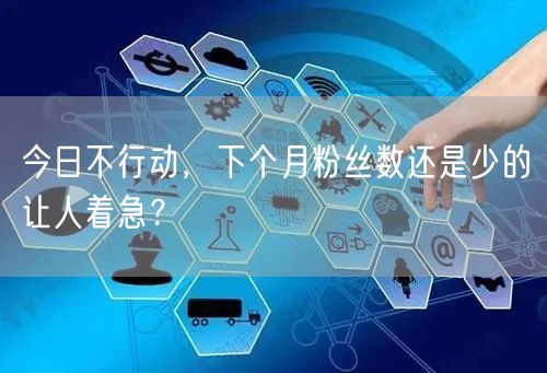 今日不行动，下个月粉丝数还是少的让人着急？