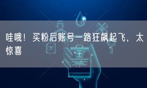 哇哦！买粉后账号一路狂飙起飞，太惊喜