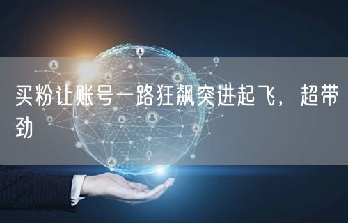 买粉让账号一路狂飙突进起飞，超带劲