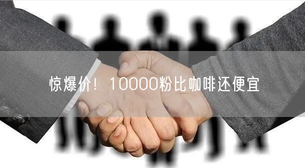 惊爆价！10000粉比咖啡还便宜
