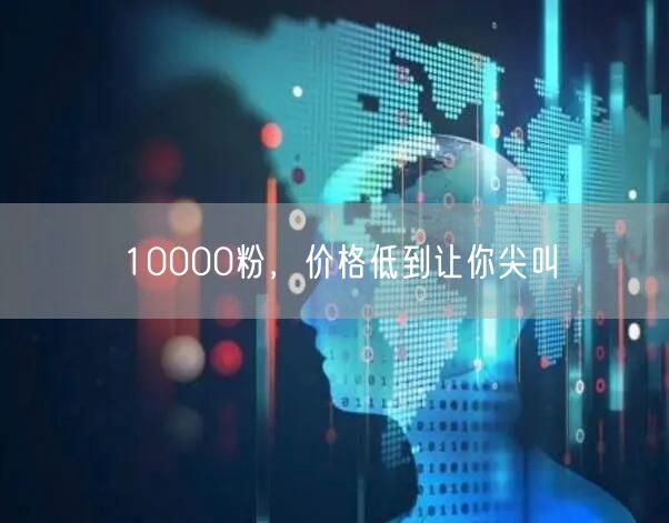10000粉，价格低到让你尖叫