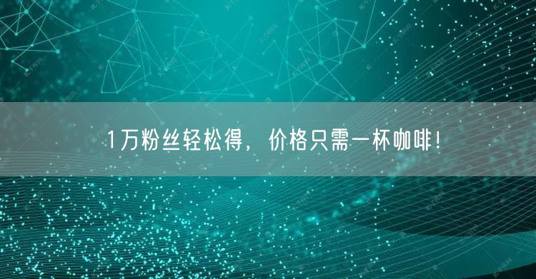 1万粉丝轻松得，价格只需一杯咖啡！